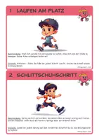 Vorschau - Bildkarten - TrainDrops – Bewegungskartei für die Grundschule - Seite 1