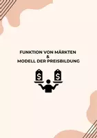 Vorschau - Arbeitsblätter - Funktion von Märkten und Modell der Preisbildung - Deckblatt