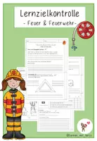 Vorschau - Arbeitsblätter - Lernzielkontrolle Feuer & Feuerwehr - Deckblatt
