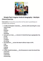 Προεπισκόπηση - Εργασία τάξης/τεστ - Simple Past Irregular Verbs & Geography Test - Σελίδα 1