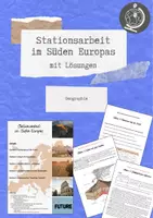Vorschau - Unterrichtsreihen - Stationsarbeit im Süden Europas - Deckblatt