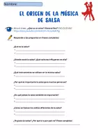 Vorschau - Arbeitsblätter - El origen de la música de salsa - Deckblatt