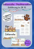 Vorschau - Arbeitsblätter - Zahlenreihe - Nachbarzahlen (ZR 10): Alles für die Einführung - inkl. digitalem Tafelbild - Deckblatt
