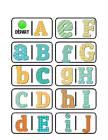 Aperçu - Jeux - Jeu de Dominos - Lettres majuscules et minuscules - Page 1