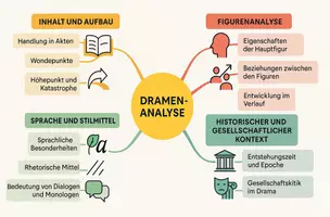 Vorschau - Arbeitsblätter - Arbeitsblatt "Dramenanalyse" + interaktive Lösung & MP3 + Mindmap - Seite 1