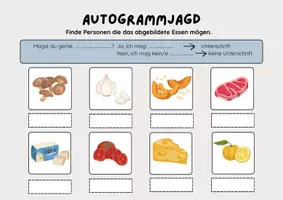 Vorschau - Spiele - Lebensmittel-Spiele (Autogrammjagd, Brettspiel: Satzbildung/Satzarten) - Seite 1