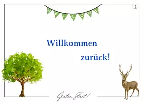 Vorschau - Bildkarten - Willkommenskärtchen nach den Ferien - Deckblatt