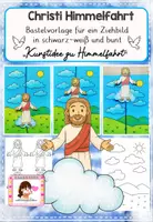 Vorschau - Mal- und Bastelvorlagen - Christi Himmelfahrt: Bastelvorlage für ein Ziehbild - Deckblatt