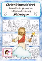 Vorschau - Mal- und Bastelvorlagen - Christi Himmelfahrt: Ausmalbilder - Deckblatt