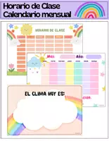 Vista previa - Decoración del aula - Horario de Clase/Calendario semanal - Portada
