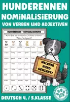 Vorschau - Stationenlernen - Nominalisierung von Verben und Adjektiven Hunderennen - Deckblatt
