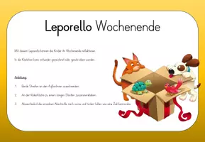 Vorschau - Arbeitsblätter - Reflexion - Mein Wochenende Leporello - Seite 1