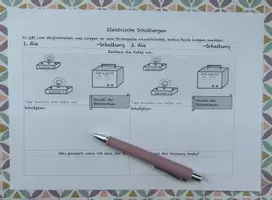 Vorschau - Stundenentwürfe - Reihenschaltung und Parallelschaltung Arbeitsblatt mit Lösung - Deckblatt