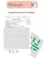 Vorschau - Arbeitsblätter - Suchsel/Word search: breakfast - Seite 1