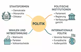 Vorschau - Arbeitsblätter - Lernposter + Arbeitsblätter zum Thema "Politik" + Lösung & MP3 + Mindmap + Infografik - Seite 3