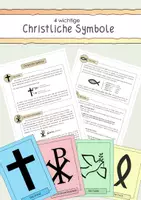Vorschau - Merkblätter - 4 wichtige christliche Symbole (Merkblatt & Bildkarten) - Deckblatt