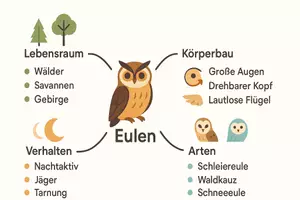 Vorschau - Arbeitsblätter - Lernposter + Arbeitsblatt zum Thema "Eulen" + Onlineübung & MP3 + Mindmap + Infografik - Seite 3