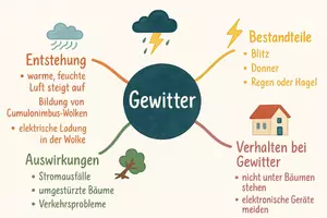 Vorschau - Arbeitsblätter - Lernposter + Arbeitsblätter zum Thema "Gewitter" + Lösung & MP3 + Mindmap + Infografik - Seite 3
