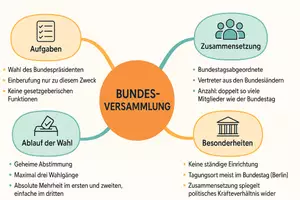 Vorschau - Arbeitsblätter - Lernposter + Arbeitsblätter zum Thema "Bundesversammlung" + Lösung & MP3 + Mindmap + Infografik - Seite 3