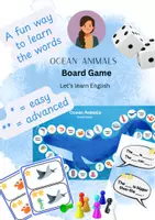 Aperçu - Jeux - Board Game 'Ocean animals' with Action Cards - Page de couverture