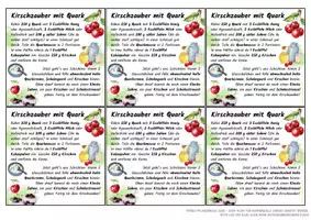 Vorschau - Unterrichtsreihen - Kirschzauber mit Quark | Mini-Rezeptkarte | vegetarisch | Feriengruß | Klasse 3–6 - Seite 1