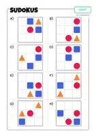 Vorschau - Arbeitsblätter - Mini-Sudokus 3x3 (mit Symbolen) - Seite 1
