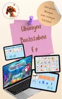 Vorschau - Spiele - Buchstabe E - interaktive Genially-Übungen zum Schreiben und Lesen - Deckblatt