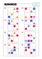 Vorschau - Arbeitsblätter - Sudokus 4x4 (mit Symbolen) - Seite 1