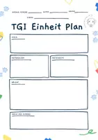 Vorschau - Lehrpläne/Lehrermaterial - Planungsraster für TGI Einheiten - Seite 1