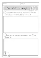 Vorschau - Arbeitsblätter - Der Wald ist weg! - Arbeitsblatt - Deckblatt