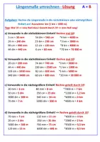 Vorschau - Arbeitsblätter - Längen umrechnen (zweifach differenziert) - Seite 3