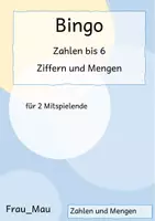 Vorschau - Spiele - Bingo: Zahlen bis 6 (Ziffern und Mengen) - Deckblatt
