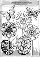 Vorschau - Arbeitsblätter - Blüten, Blätter, Schmetterlinge - pdf & png - Deckblatt