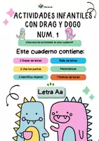 Vista previa - Manualidades / Dibujos para colorear - Actividades infantiles con Drag y Dogo. Cuaderno número 1 - página 1
