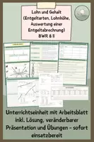 Vorschau - Stundenentwürfe - Lohn und Gehalt (Entgeltarten, Lohnhöhe und Auswertung Entgeltabrechnung) BWR 8II - Deckblatt