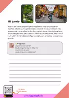 Vorschau - Arbeitsblätter - Materialpaket: "Mi barrio y mi casa & ser / estar / hay" - Seite 1