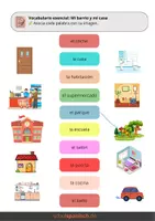 Vorschau - Arbeitsblätter - Materialpaket: "Mi barrio y mi casa & ser / estar / hay" - Seite 2