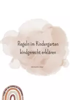 Vorschau - Merkblätter - Regeln im Kindergarten kindgerecht erklären - Deckblatt