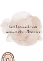 Vorschau - Merkblätter - Sätze die man als Erzieher vermeiden sollte - Deckblatt