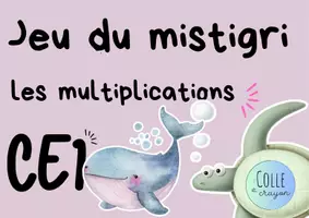 Aperçu - Apprentissages en autonomie - Colle et crayon Jeu du mistigri la multiplication - Page de couverture