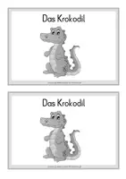 Vorschau - Stundenentwürfe - Tierkartei mit Abschreibheftchen - KROKODIL - Seite 1