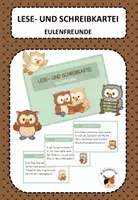 Vorschau - Aufgabenkarten - LESE- UND SCHREIBKARTEI EULENFREUNDE - Deckblatt