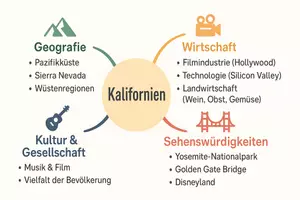 Vorschau - Arbeitsblätter - Lernposter + Arbeitsblätter zum Thema "Kalifornien" (Lückentext, Hörverstehen) + Lösung & MP3 + Mindmap + Infografik - Seite 3