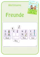 Vorschau - Fördermaterial/Inklusion - Klettmappe: Freunde (Bild/Anlaut/Wort) - Probeexemplar - Deckblatt