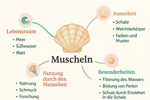 Vorschau - Arbeitsblätter - Lernposter + Arbeitsblätter zum Thema "Muscheln" + Lösung & MP3 + Mindmap + Infografik - Seite 3