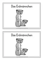 Vorschau - Stundenentwürfe - Tierkartei mit Abschreibheftchen - ERDMÄNNCHEN - Seite 1
