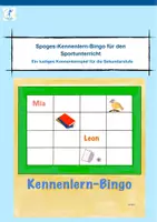 Vorschau - Spiele - Kennenlern Bingo für den Sportunterricht - Deckblatt