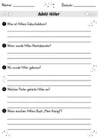 Vorschau - Arbeitsblätter - Adolf Hitler MEGABUNDLE - Wissenskartei, Lückentext, Steckbrief, Suchsel, Quizkarten - Seite 2