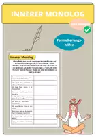 Vorschau - Arbeitsblätter - Innerer Monolog - Formulierungshilfen - Deckblatt