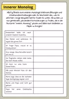 Vorschau - Arbeitsblätter - Innerer Monolog - Formulierungshilfen - Seite 1